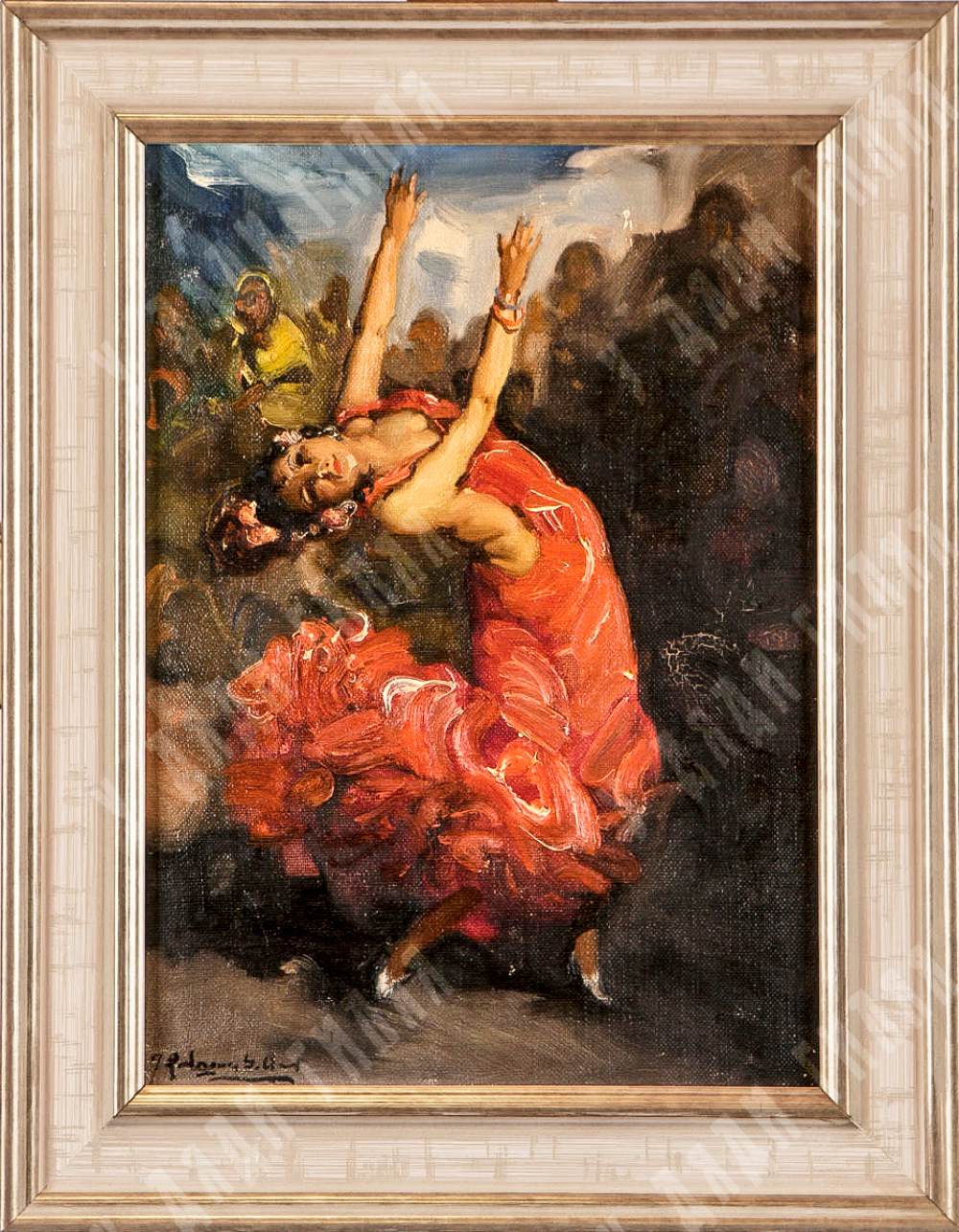 Санчес Клемент Ф.Р. Танцовщица фламенко. Масло. Сер. XX в.