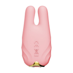 Розовые виброзажимы на соски с пультом ДУ и управлением через приложение Zalo Nave Vibrating Nipple Clamps Coral Pink