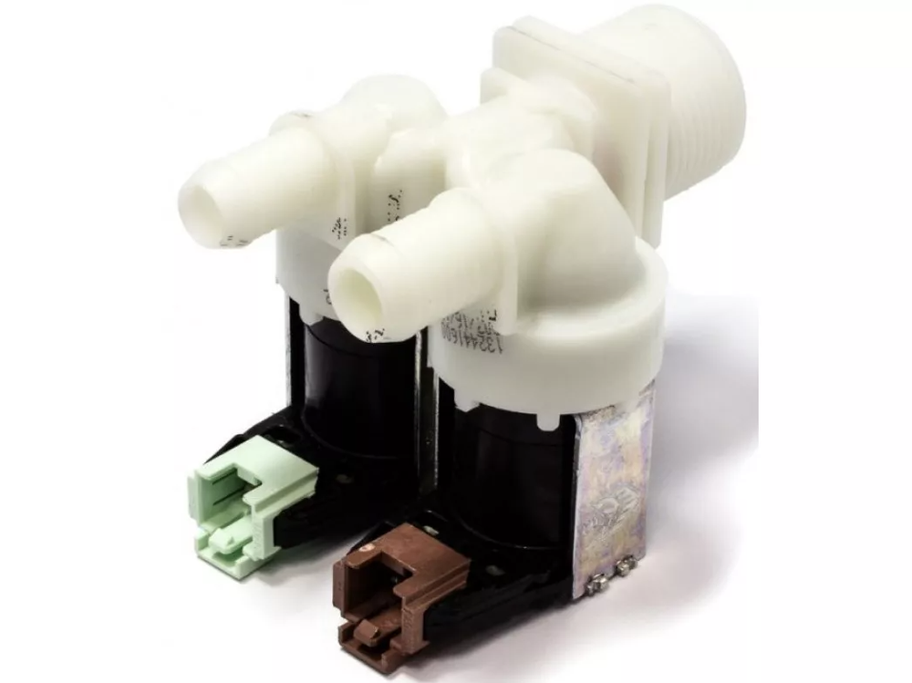 Клапан электромагнитный для стиральной машины Electrolux (Электролюкс) /Zanussi (Занусси)/AEG (АЕГ) - 2 Х 180* (клеммы фишкой) 1324416005