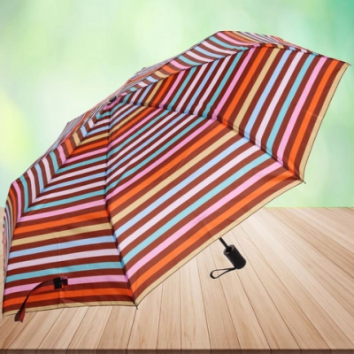 New Зонт женский автомат «Ultramarine - Антэра», радужно оранжевый, 8 спиц, d-108см, длина в слож. виде 28см