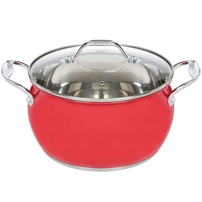 Кастрюля нерж, 4.7 л, с крыш, Daniks, Валетта, QS-2-22/GS-01616-22CA, индукц