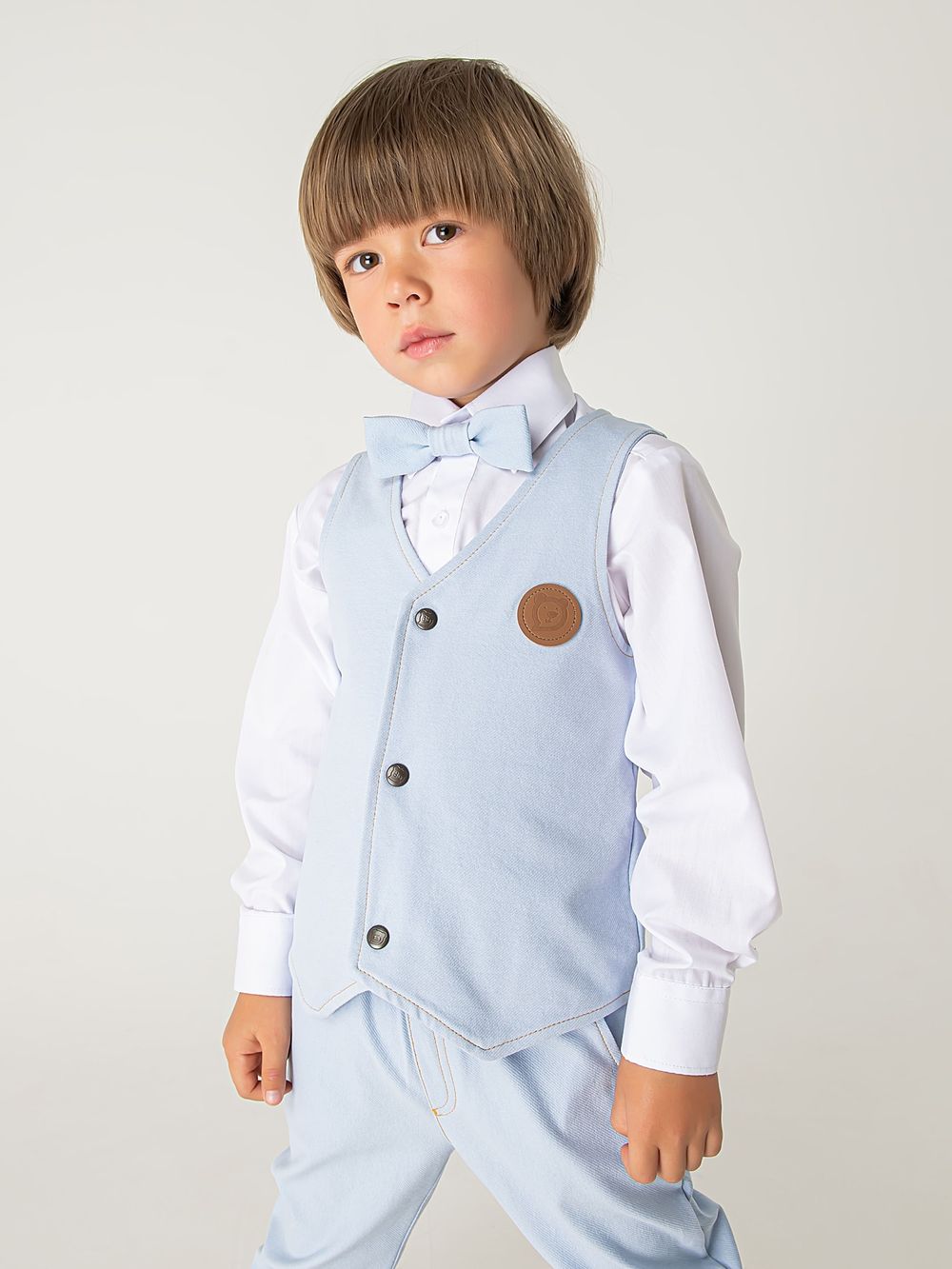 Жилет из джинскота "Светлый деним"