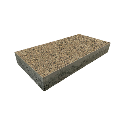 Тротуарная плитка ПРЯМОУГОЛЬНИК 600х300 мм - Гранит+ Желтый с черным