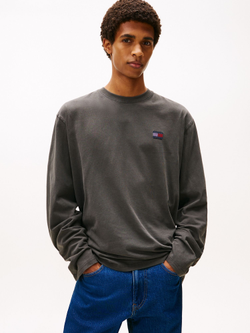 Лонгслив Tommy Jeans Badge Washed Black