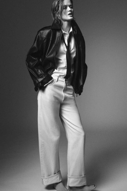 ZARA ДЖИНСЫ BAGGY СО СРЕДНЕЙ ПОСАДКОЙ — ZW COLLECTION, ГОЛУБОЙ