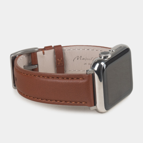 Ремешок для Apple Watch 40/41/42 mm из кожи теленка, коричневого цвета
