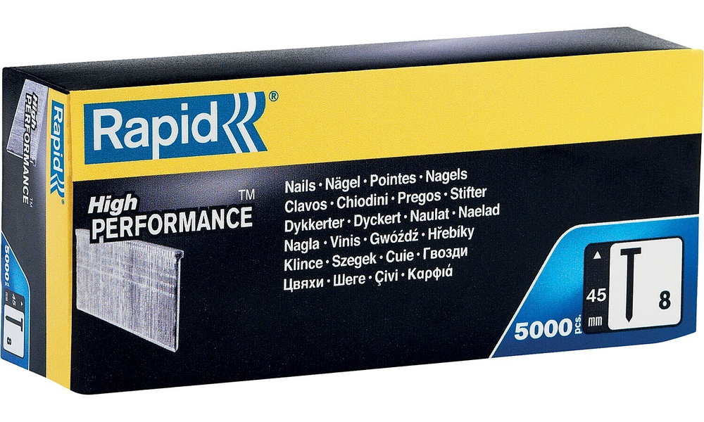 RAPID тип 300, 45 мм, 5000 шт, закаленные супертвердые гвозди (40100536)