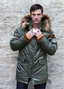 Куртка Аляска - Slim Fit N-3B Top Gun (оливковая - S.green)