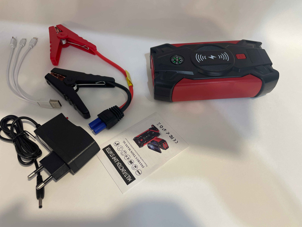 НЕТ - Пусковое зарядное устройство для автомобилей, J3 Power Bank, LED фонарь, бустер, 99800 мАч, 12 В, SRV (1 шт. / комплект)