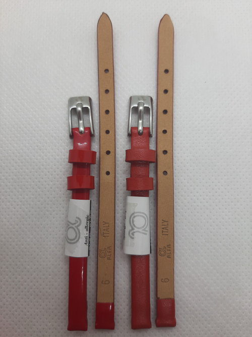 6мм. ремень для часов. Л - лак. М - матовая.