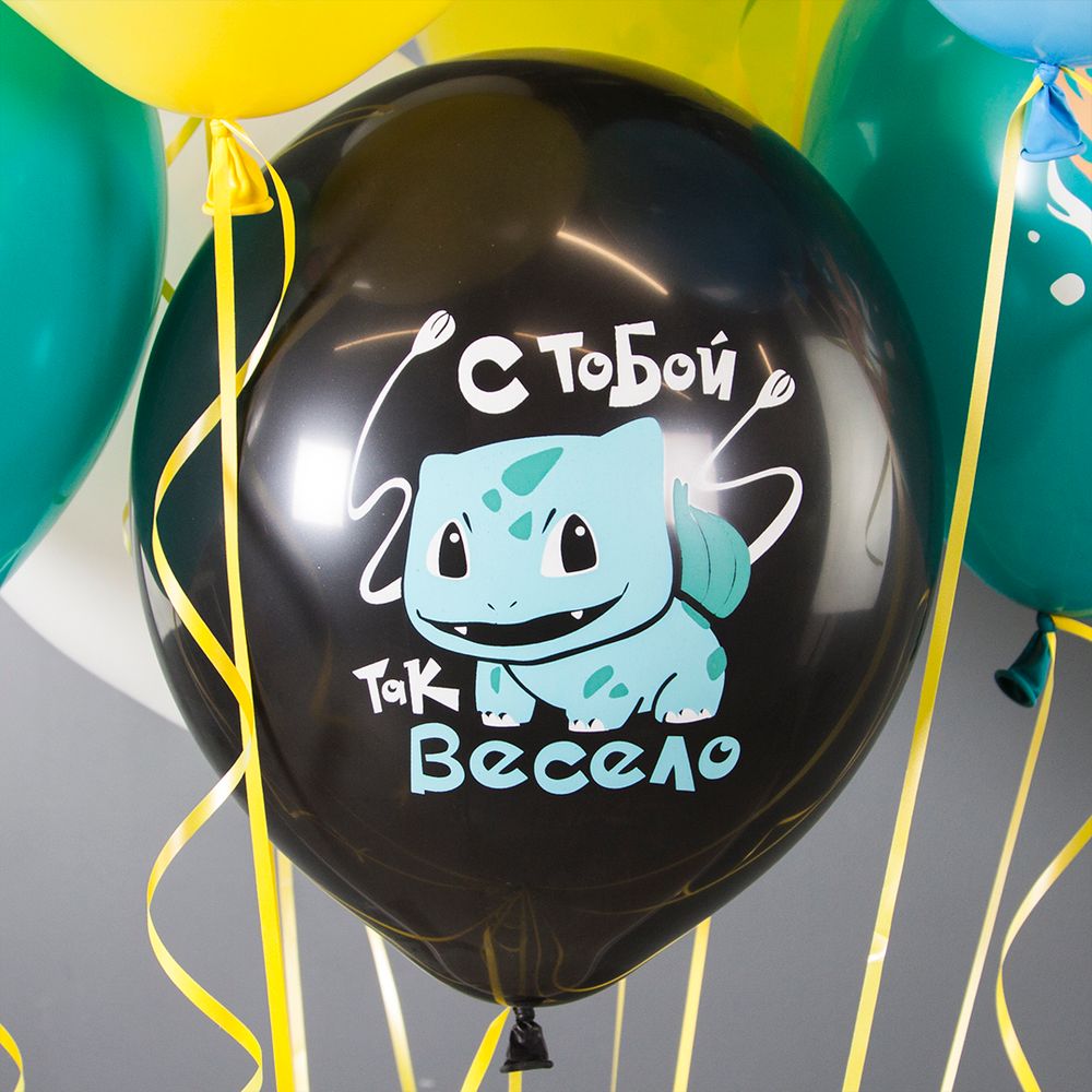 Шар (12''/30 см) Монстрики, Ассорти, пастель, 1 ст, 25 шт.