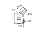 Соединение FN45 D06 ORFS 9/16 (обжатая гайка)