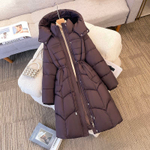 Удлинённый женский пуховик