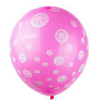 Шар воздушный Alingar, №12, с рисунком "Смайлики", цвета ассорти, 100шт/уп, пакет с европодвесом