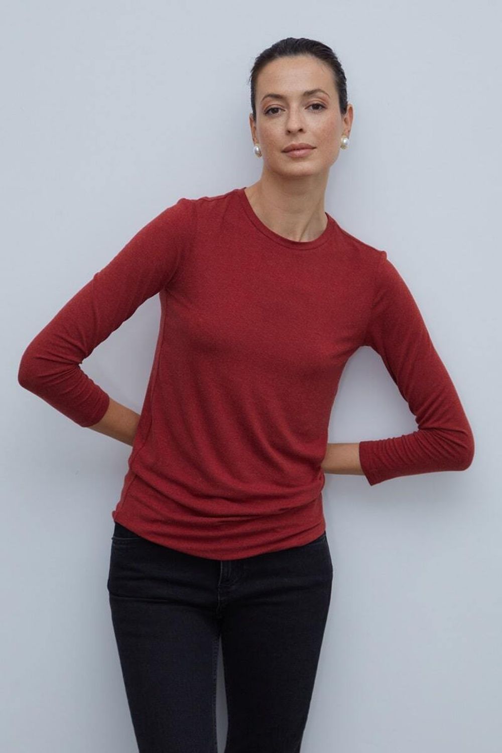 Лонгслив Ангора вишневый