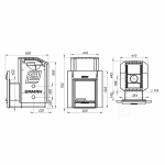 Дровяная печь для бани ЕРМАК 16 ПРЕМИУМ (Чугун)