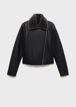 Куртка байкерская с мехом