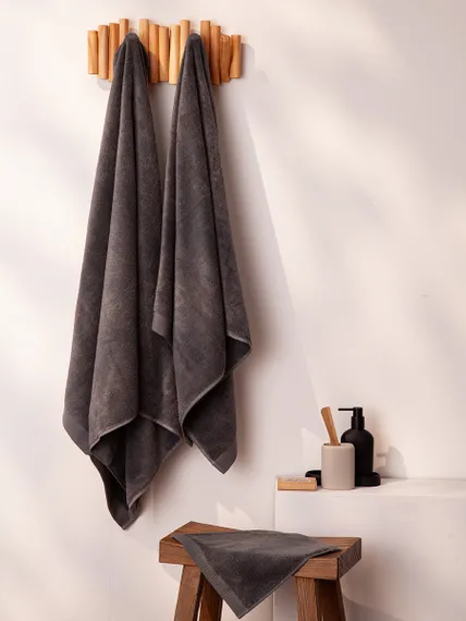Полотенце банное темно-серого цвета Essential, 70х140 см