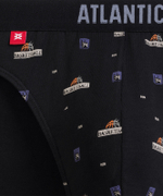 Мужские трусы слипы спорт Atlantic, набор 3 шт., хлопок, черные + светло-зеленые + графитовые, 3MP-194