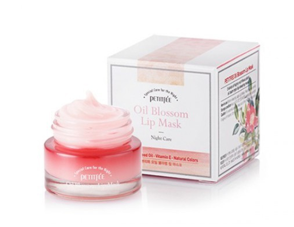 Petitfee Oil Blossom Lip Mask Night Care ночная маска для губ с маслом камелии