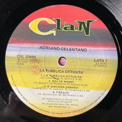 Винтажная виниловая пластинка LP Adriano Celentano La Pubblica Ottusita (Italy 1987)