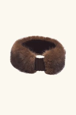 Меховая повязка (Russian Roullete), коричневая