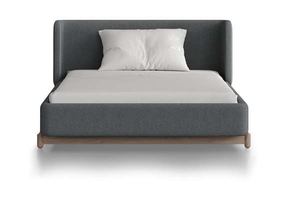 Кровать Basic спальное место 120*200 см (светло-серый, твид)