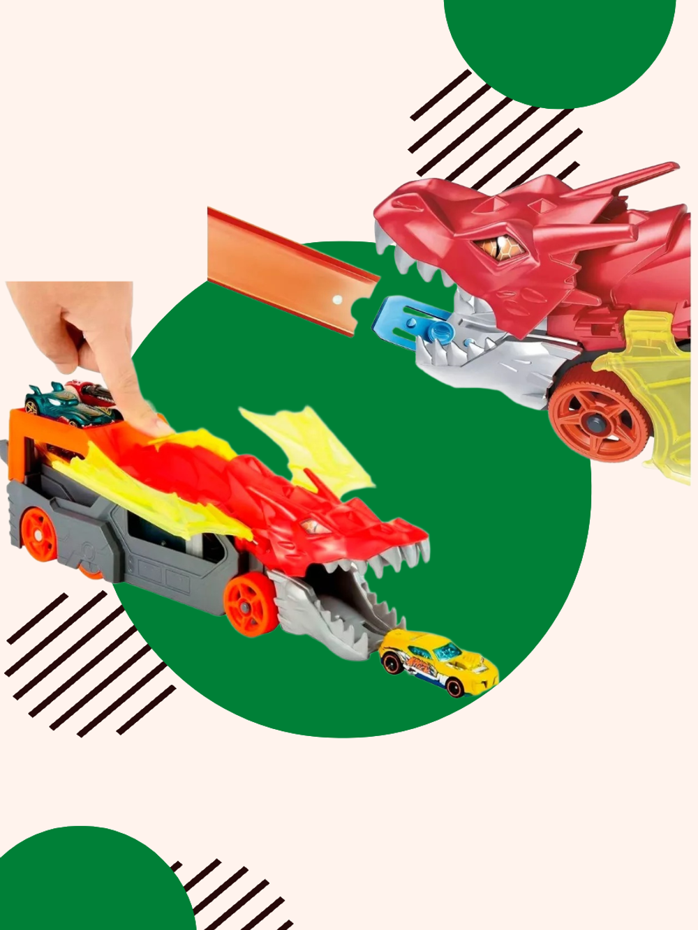 Hot Wheels GTK42 — игровой набор «Разъяренный Дракон с хранилищем для машинок»