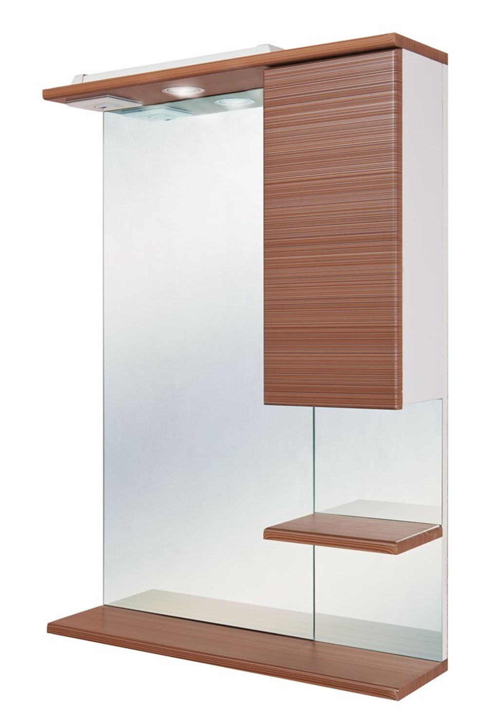 Зеркальный шкаф Onika ЭЛИТА 60.01 штрокс коричневый правый