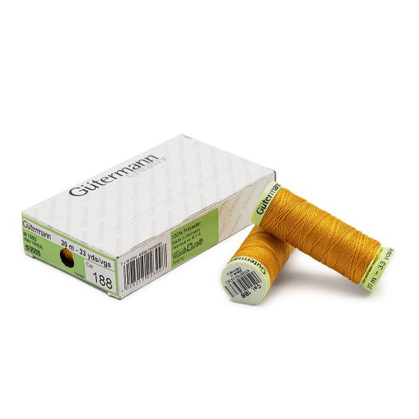 Нитки отделочные Gutermann Top Stitch 30 (30 метров), 5 кат. | 188 оранжево-кремовый