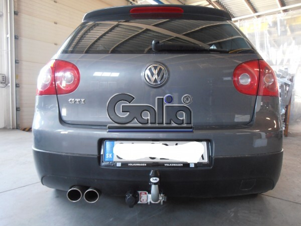 Фаркоп оцинкованный Galia A038C для Audi A3 2003-2008: хетчбек 3 двери, VW Golf V, VI, Plus хетчбек 3/5 дверей 2003-2008, 2008-2013 (2WD только)(паспорт и сертификат в комплекте)(без электрики)