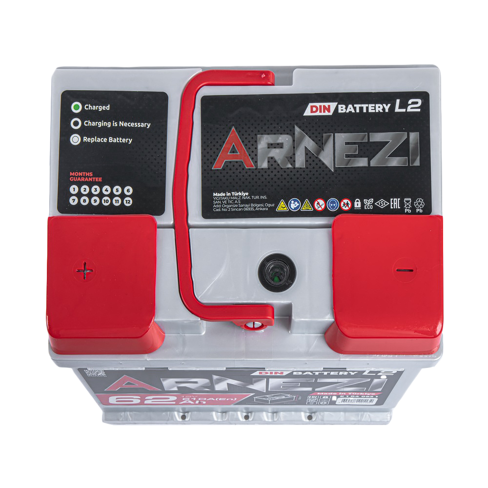 Аккумулятор ARNEZI DIN SMF 62 А/ч прямой L+ 242x175x190 L2 EN 610 А