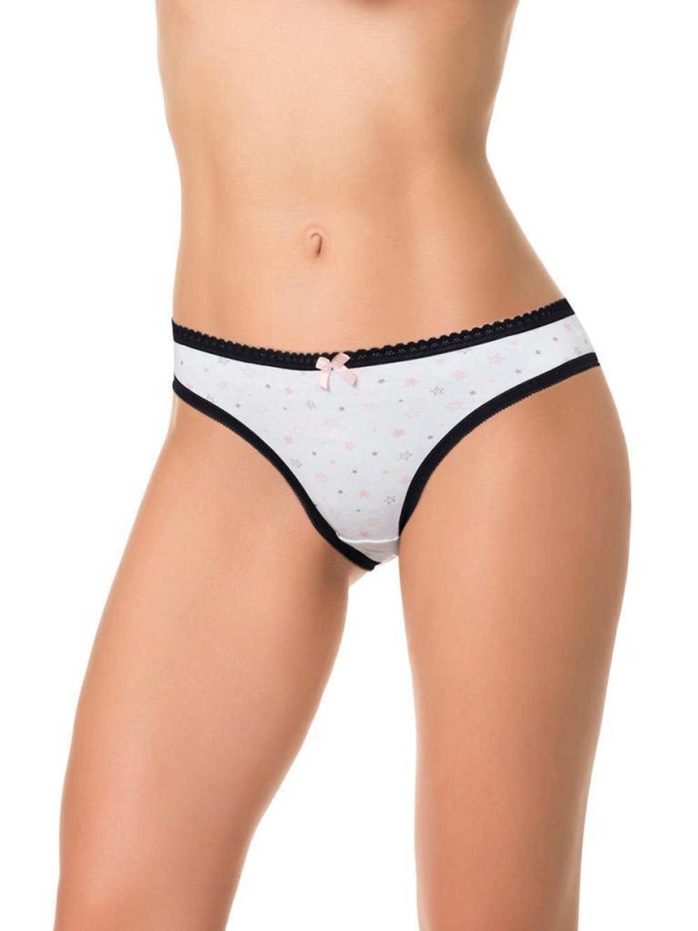 Трусики-слипы с принтом в виде звездочек (Размер: XL) (Цвет: белый)