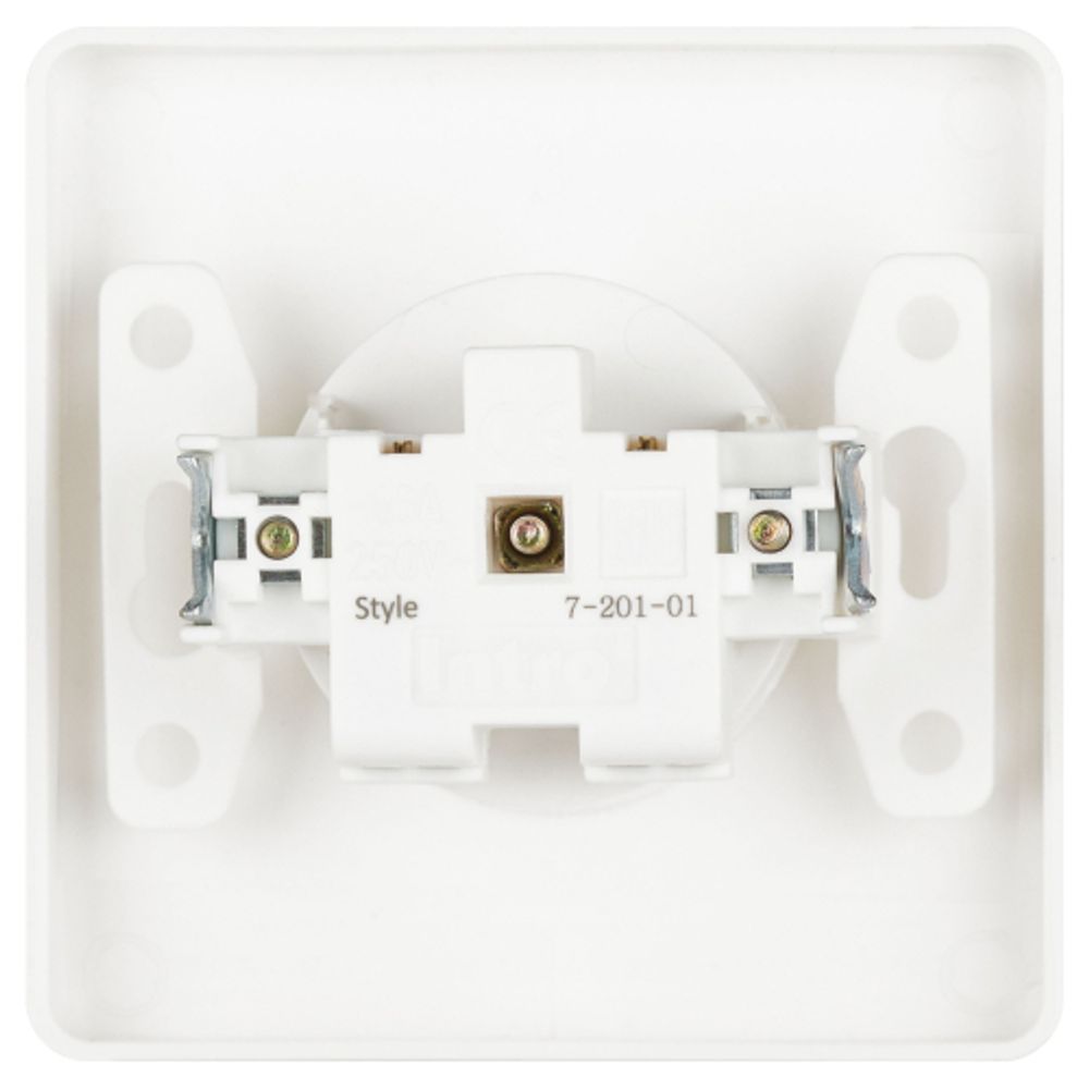 Розетка Intro Style 7-201-01 без заземления 2P 16А-250В IP20 СУ белый | Intro
