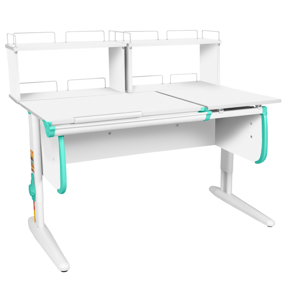 Растущая парта Дэми СУТ 25 с задними полками СУТ.15.240 (1200×880 мм)