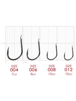 Крючки офсетные Gamakatsu Worm 323 MONSTER HOOKS BLACK размер 7/0 (упк.4шт.)