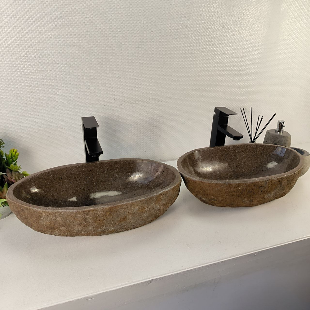 Раковина из речного камня ПАРА! RS-65543 51*28*15 0865