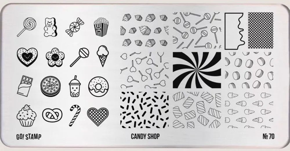 70 Candy Shop Пластина для стемпинга Go Stamp