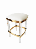 Табурет барный Ist Casa Найс, 40х40х61 см, белый, золото