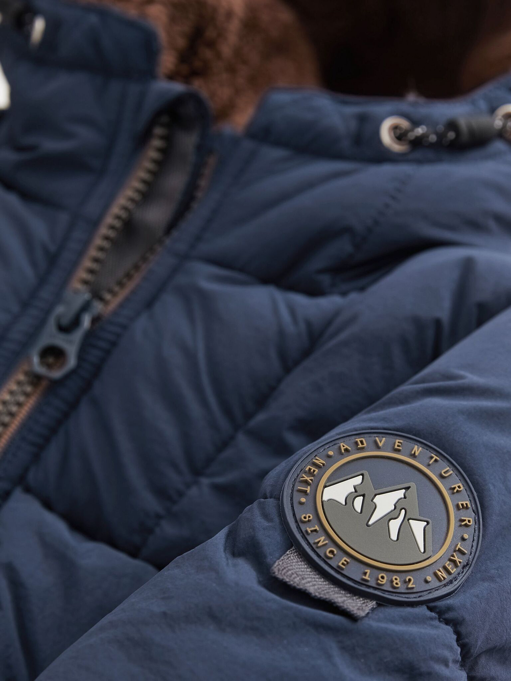 Куртка утепленная с капюшоном для мальчика Next Q53-238, Темно-синий