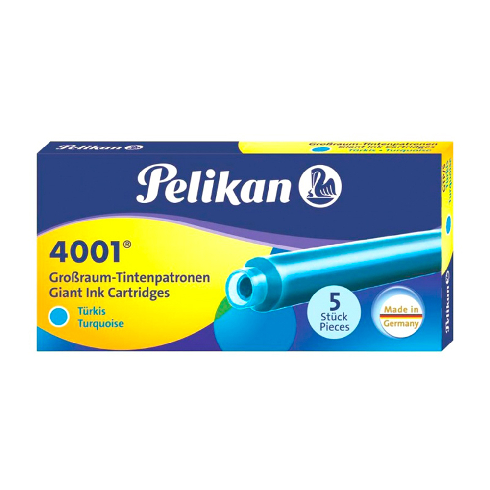 Картриджи - Pelikan, бирюзовые 5 шт.