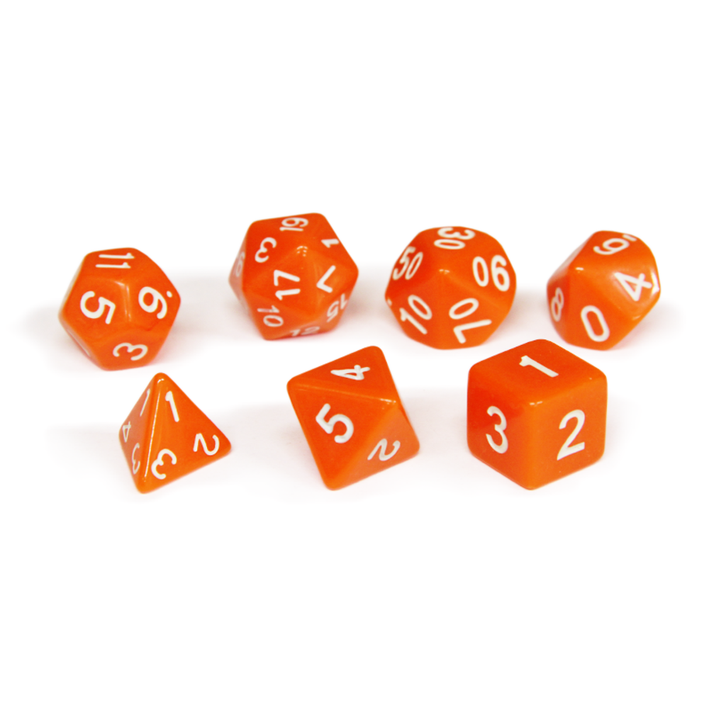 Набор разногранных оранжевых кубиков