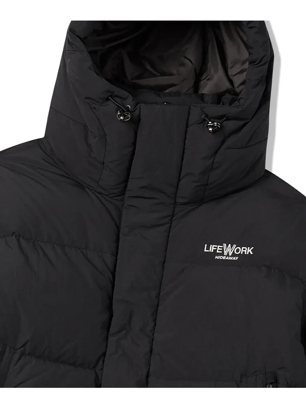 Куртка с капюшоном и двойным воротником