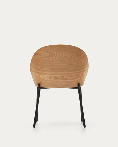 Стул Eamy светло-серый с натуральной отделкой