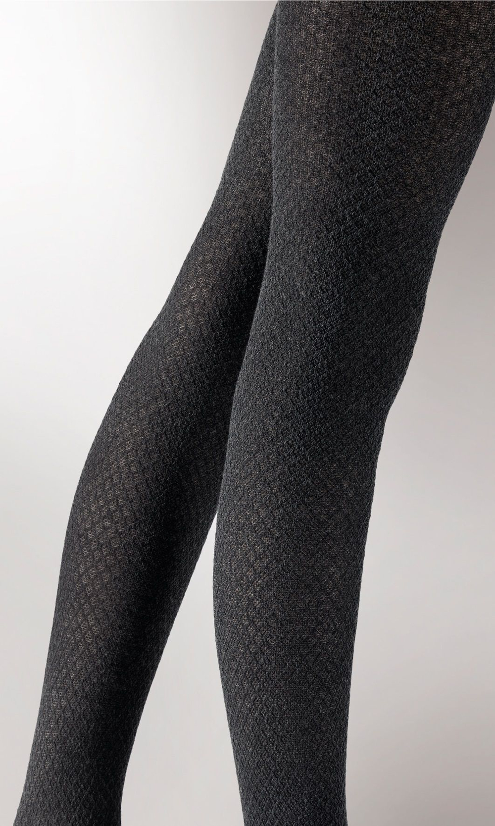 Теплые колготки Small Diamond Opaque Tights (Размер: M-L) (Цвет: темно-серый)