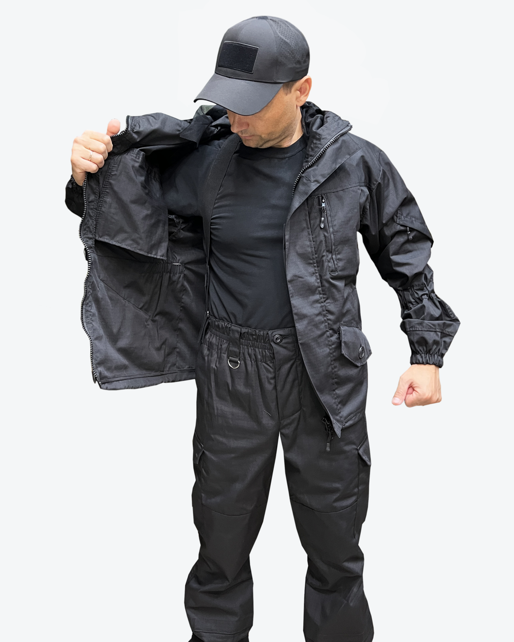 Костюм Горка 6М GRAND – Чёрный, рип-стоп, летний (Беларусь)