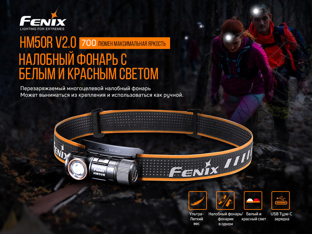 Налобный фонарь Fenix HM50R V2.0