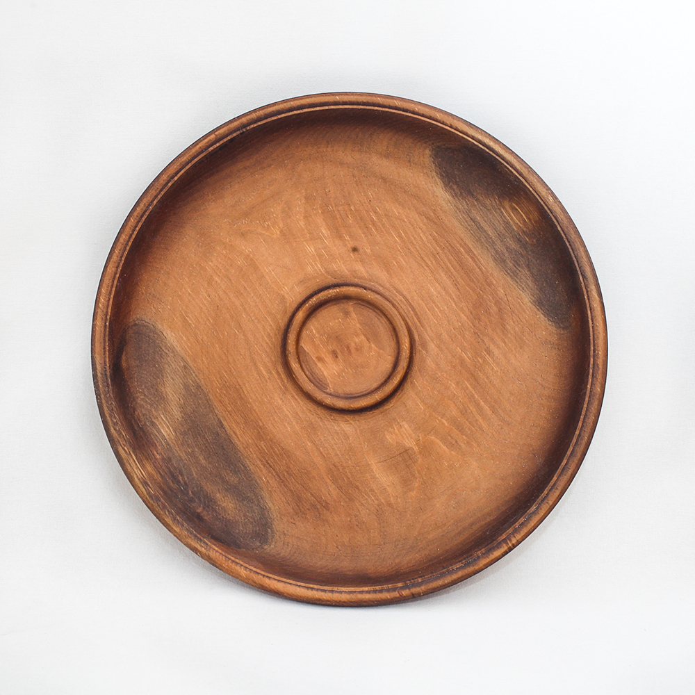 Тарелка-блюдо из древесины сибирского кедра, 29 см. T20