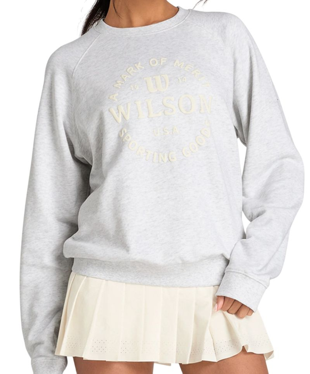 Женская теннисная куртка Wilson Classic Crew - cloud heather