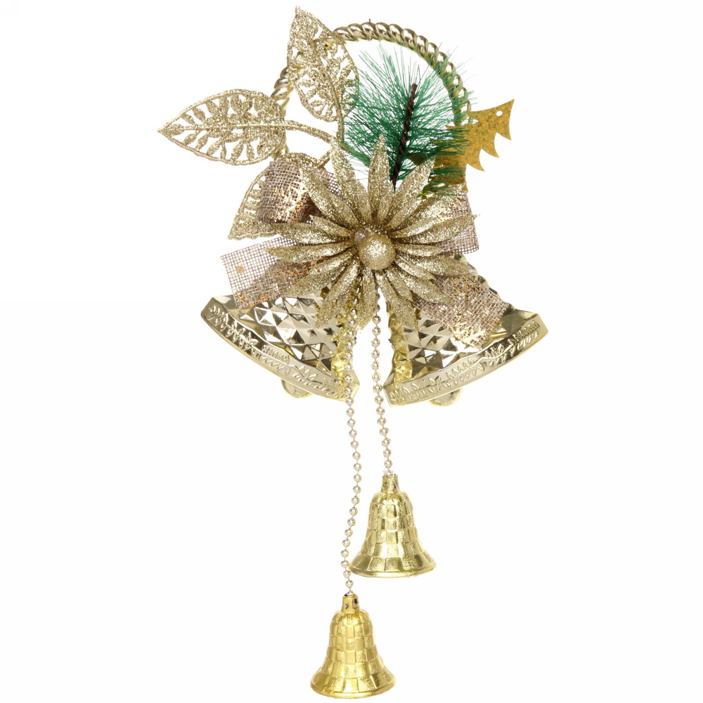 Украшение новогоднее «Зиминий звон» 30*15 см, Золото